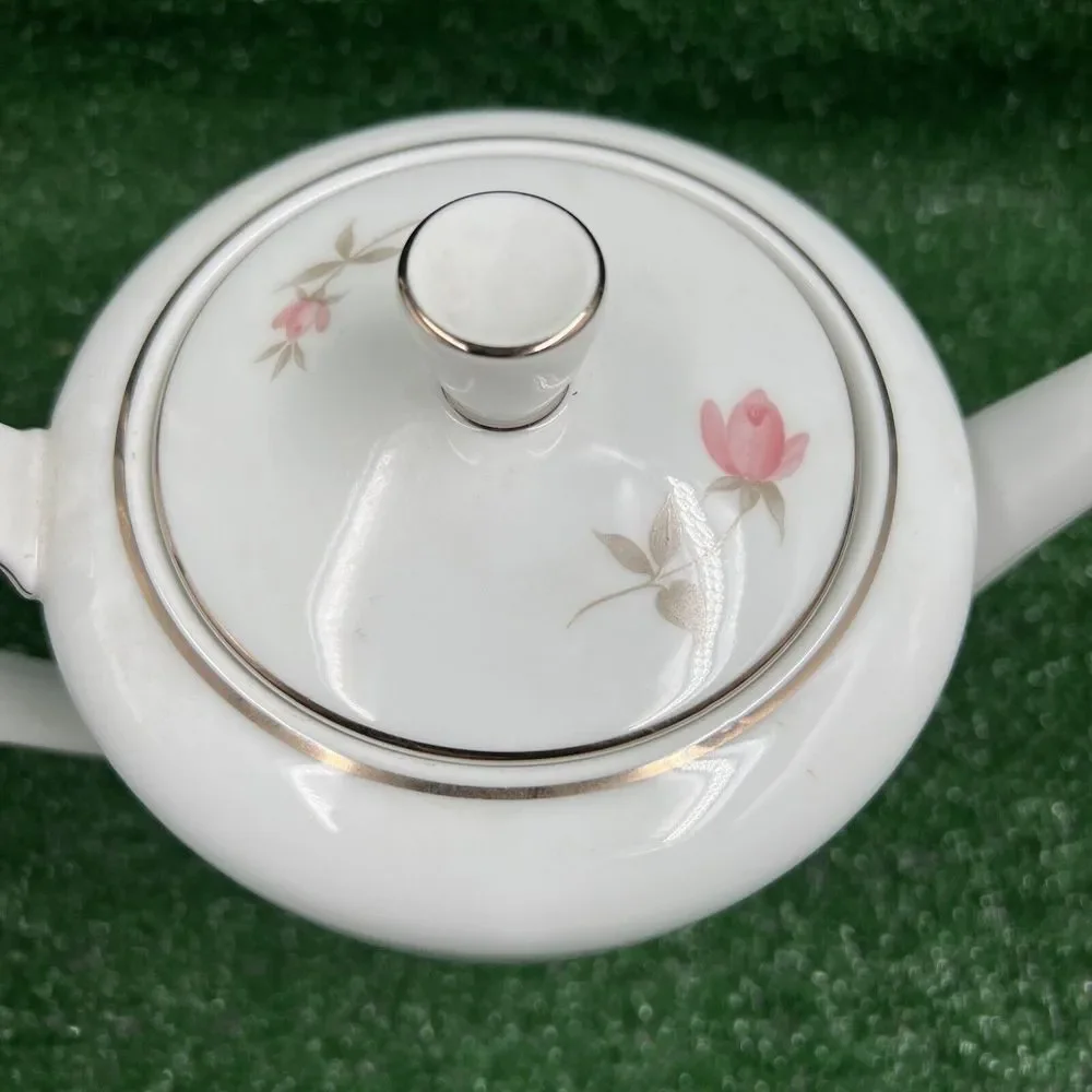 Rosenthal White Ceramic Pink‎ Floral Coffee Pitcher #348818